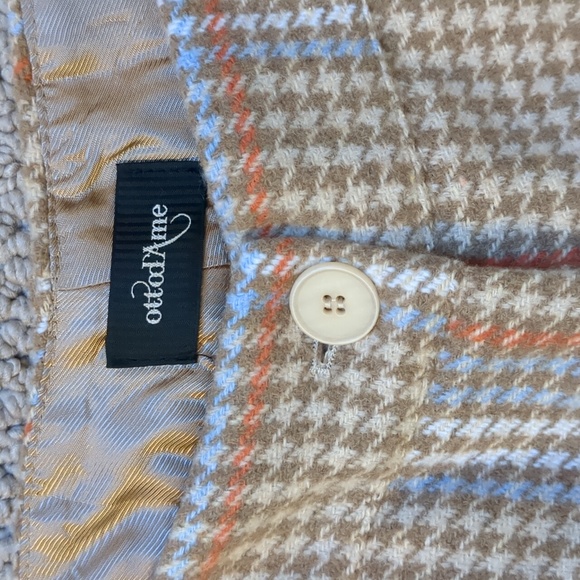 Ottod'ame plaid wool High rise wide leg pants - Picture 2 of 13